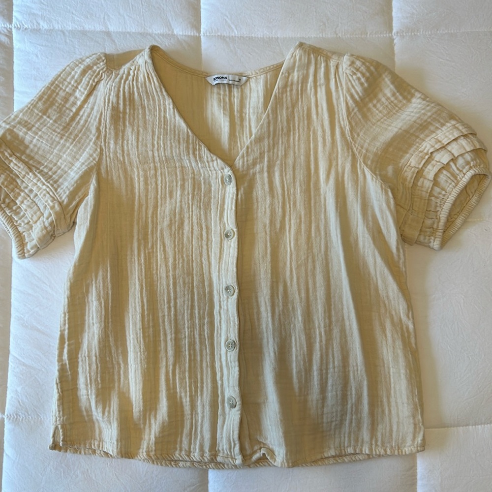 Sonoma Cream Button Down
